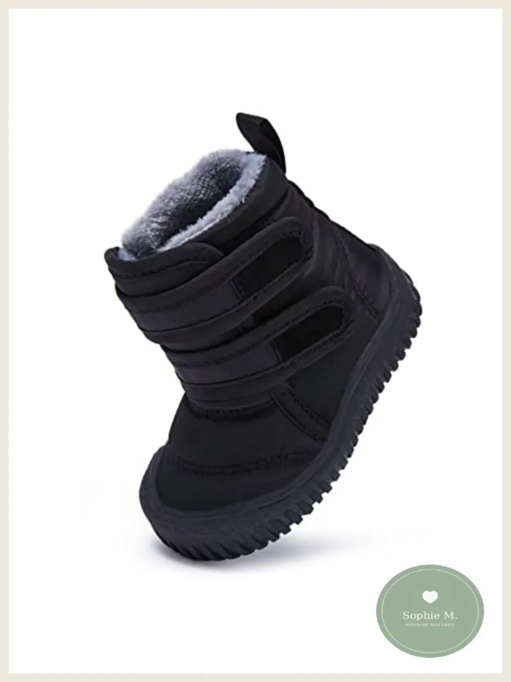 Toddler Snow Boots Winter Shoes Boys Girls Faux Fur Lined Anti-Slip
